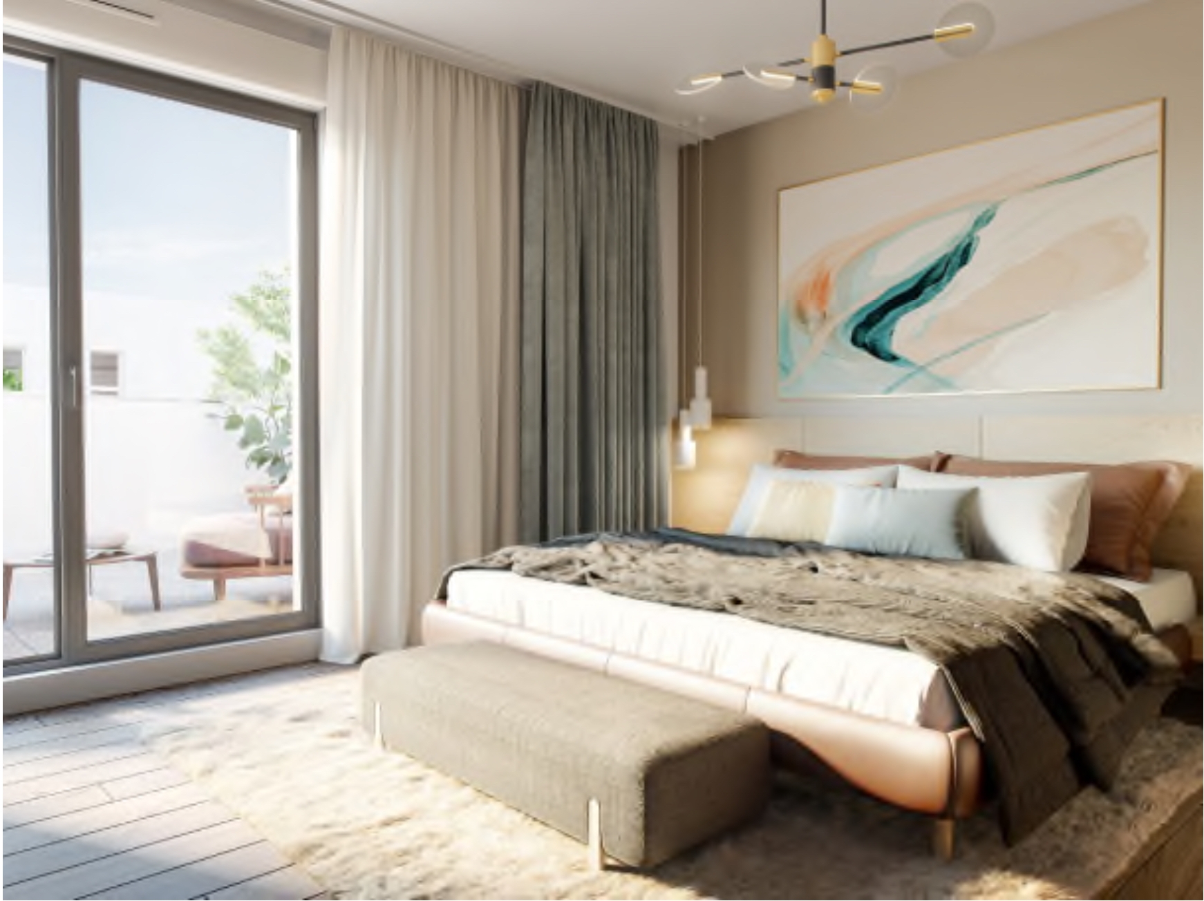 Résidence à Decines Charpieu Centre Ville, Tram à 8 min à pied, Appartements Lumineux avec vue sur le Parc,