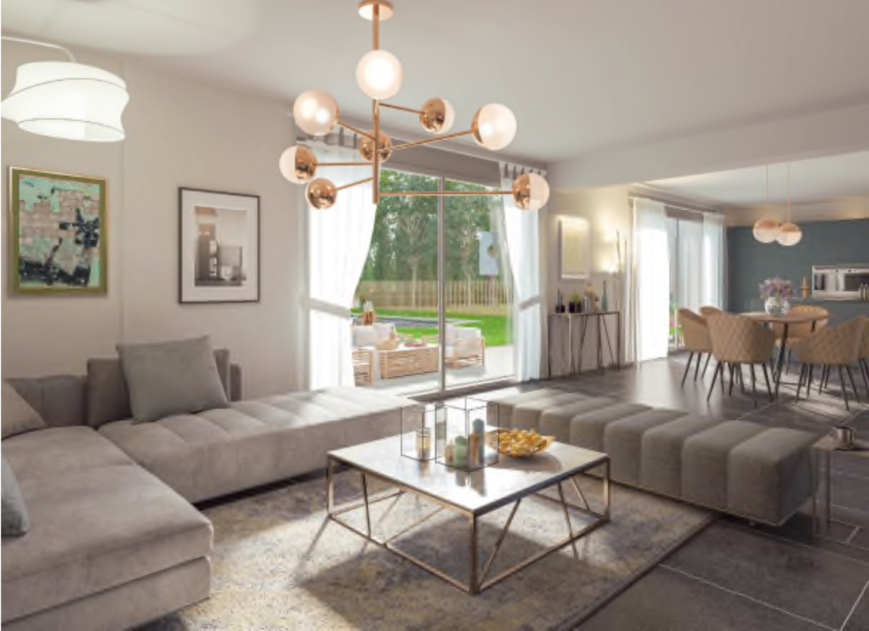 Résidence à Decines Charpieu Centre Ville, Tram à 8 min à pied, Appartements Lumineux avec vue sur le Parc,