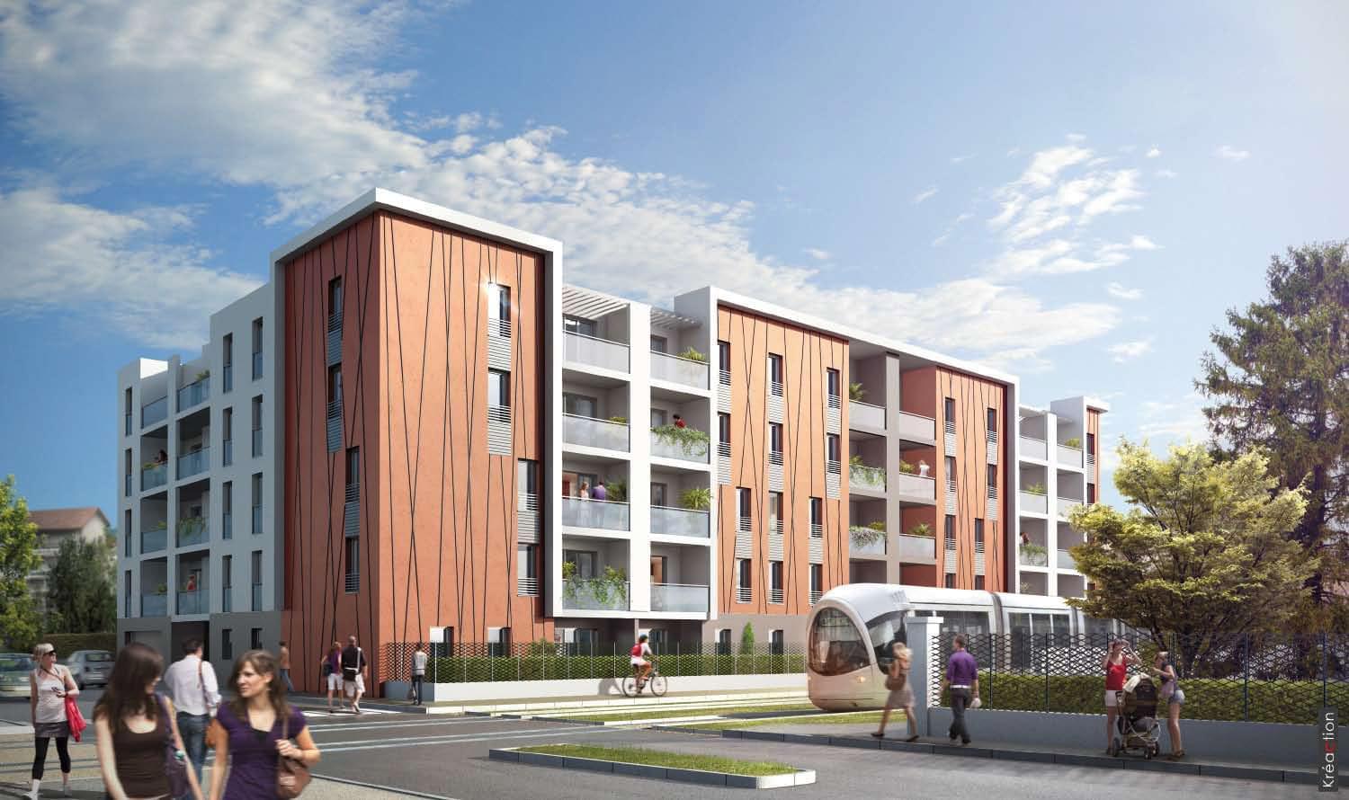 Résidence à Decines Charpieu A 15 mn du centre de Lyon, Au pied des commerces, Au pied du tramway,