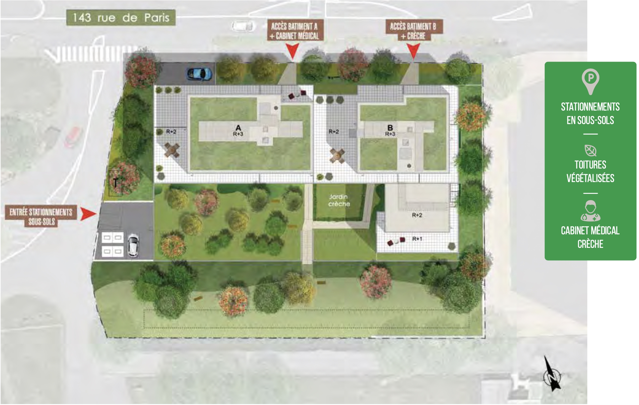 Résidence à L'Arbresle Proche des commerces, Accès à Lyon rapide, Tram Train et A 89,