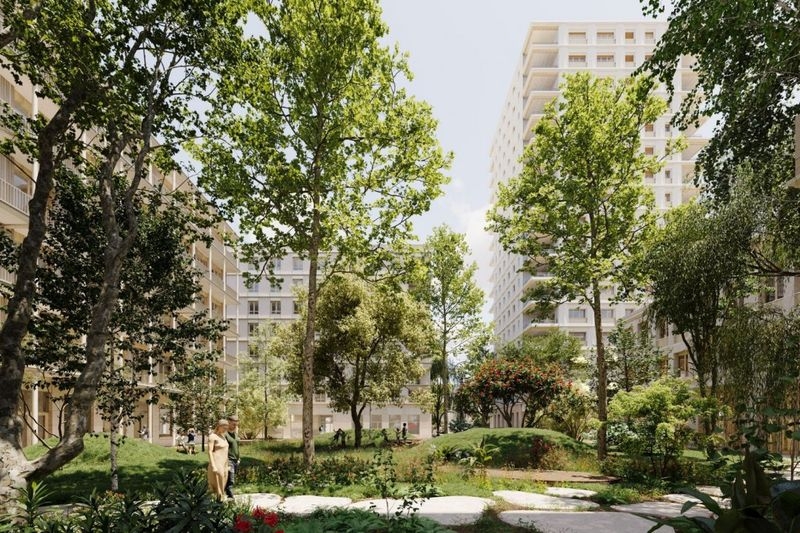 Résidence à Lyon 2  Écoquartier Confluence — appartements éco-conçus, Trams T1 & T2 à quelques pas — Perrache à quelques minutes, Extérieur privatif pour tous, vues sur jardin , ,