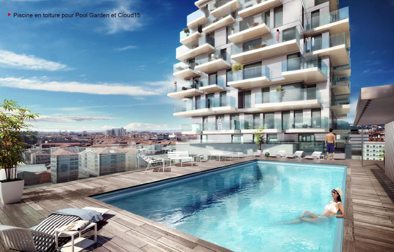 Programme Immobilier Novateur à Lyon Part Dieu Cloud 15 Pool Garden