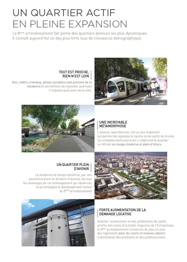 Résidence à Lyon 8 Proximité immédiate, A côté du tram, Etudiant et Appart hotel, Ecole infirmière, Faculté de médecine,