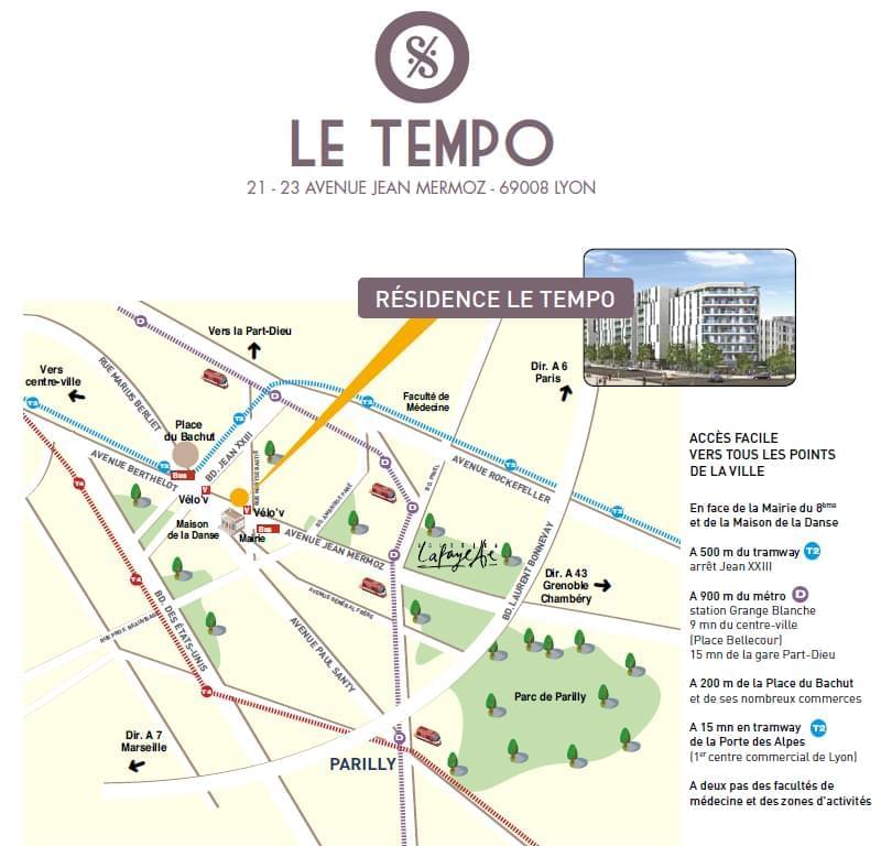 Résidence à Lyon 8 Proximité immédiate, A côté du tram, Etudiant et Appart hotel, Ecole infirmière, Faculté de médecine,