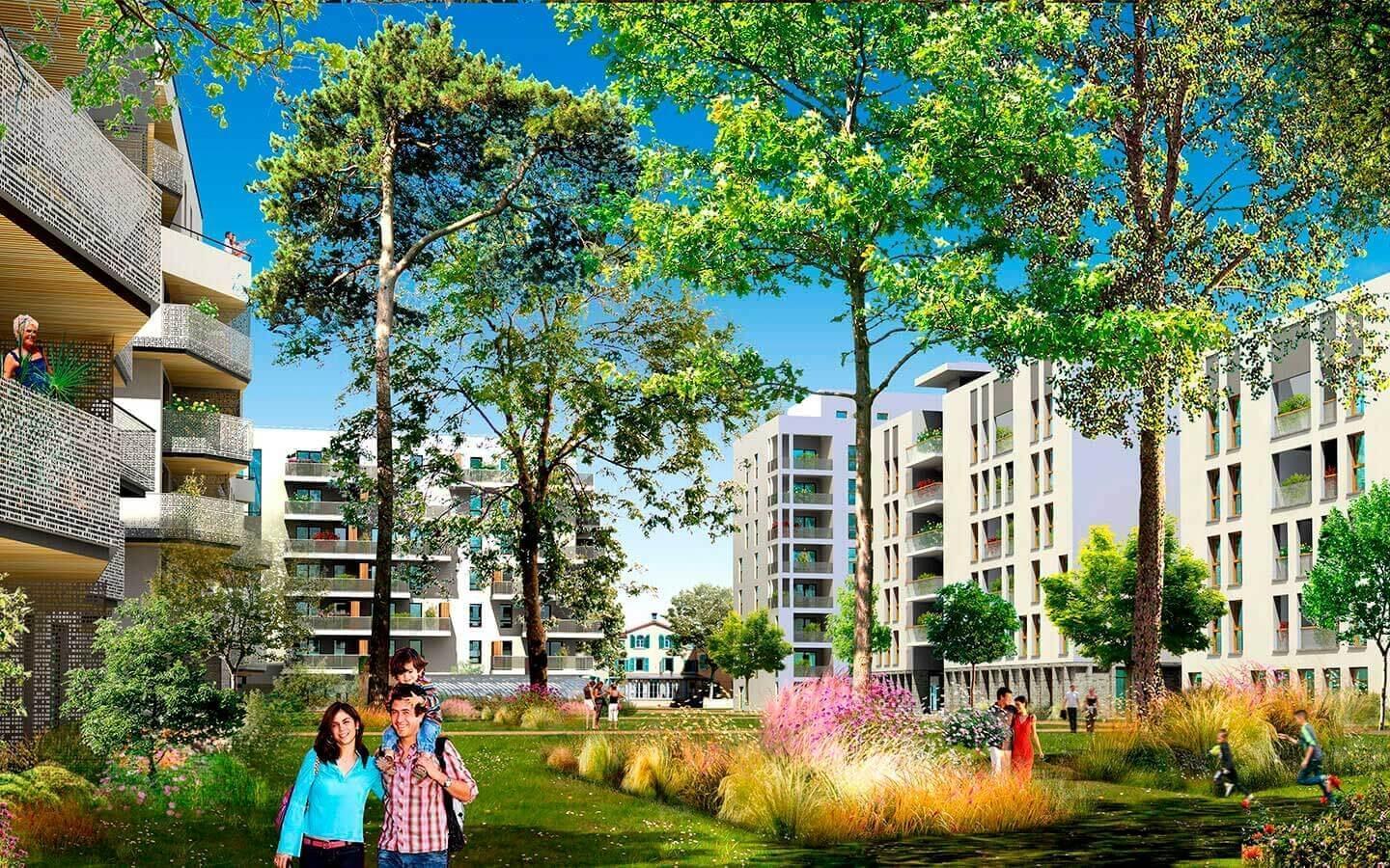 Résidence à Lyon 8 Parc préservé de 3 ha, Respect de l'environnement, Calme et verdure en plein centre ville,