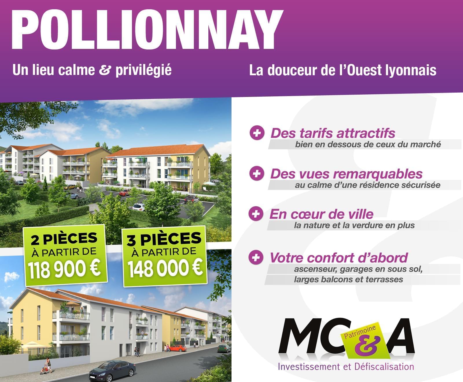 Résidence à Pollionnay Beaux volumes et surfaces, Appartements lumineux, Idéal pour habiter ou investir,