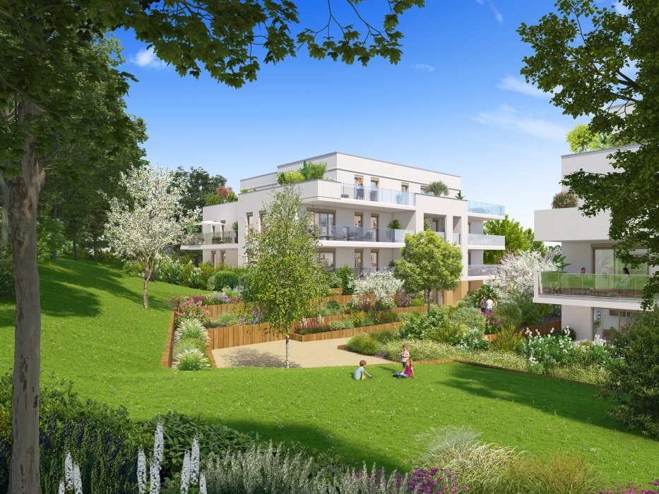 Résidence à Saint Cyr au Mont d'Or Aux portes de Lyon, Environnement privilégié, 10 000 m² de jardins sécurisés réservés aux résidents,