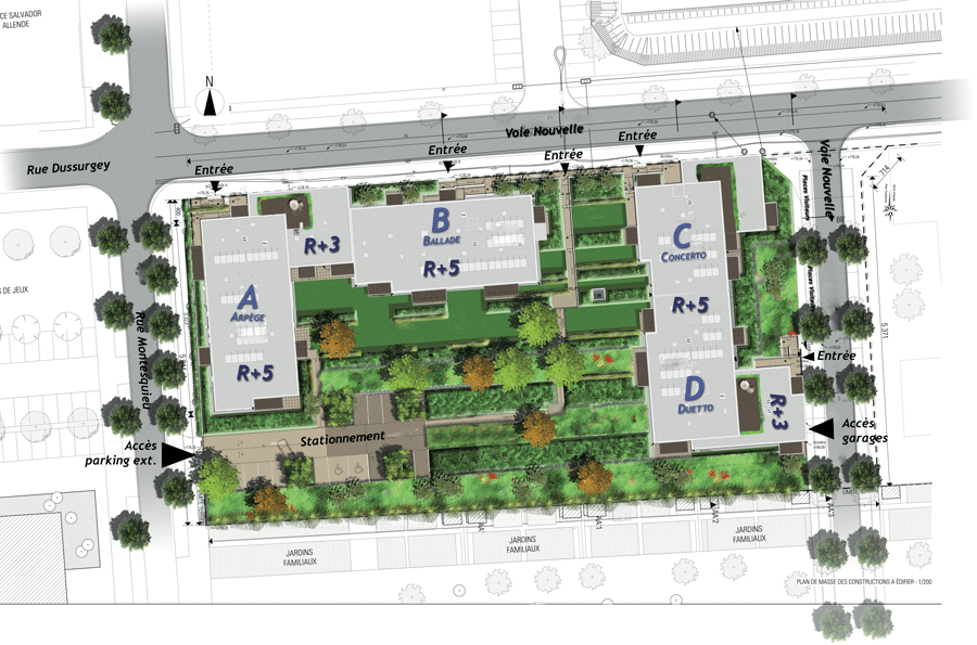 Résidence à Saint Fons Prix très intéressants, Quartier en plein développement, Projets d'écoles, commerces, Proche centre ville, Périphérique accès quasi immédiat, TVA 5,5%,