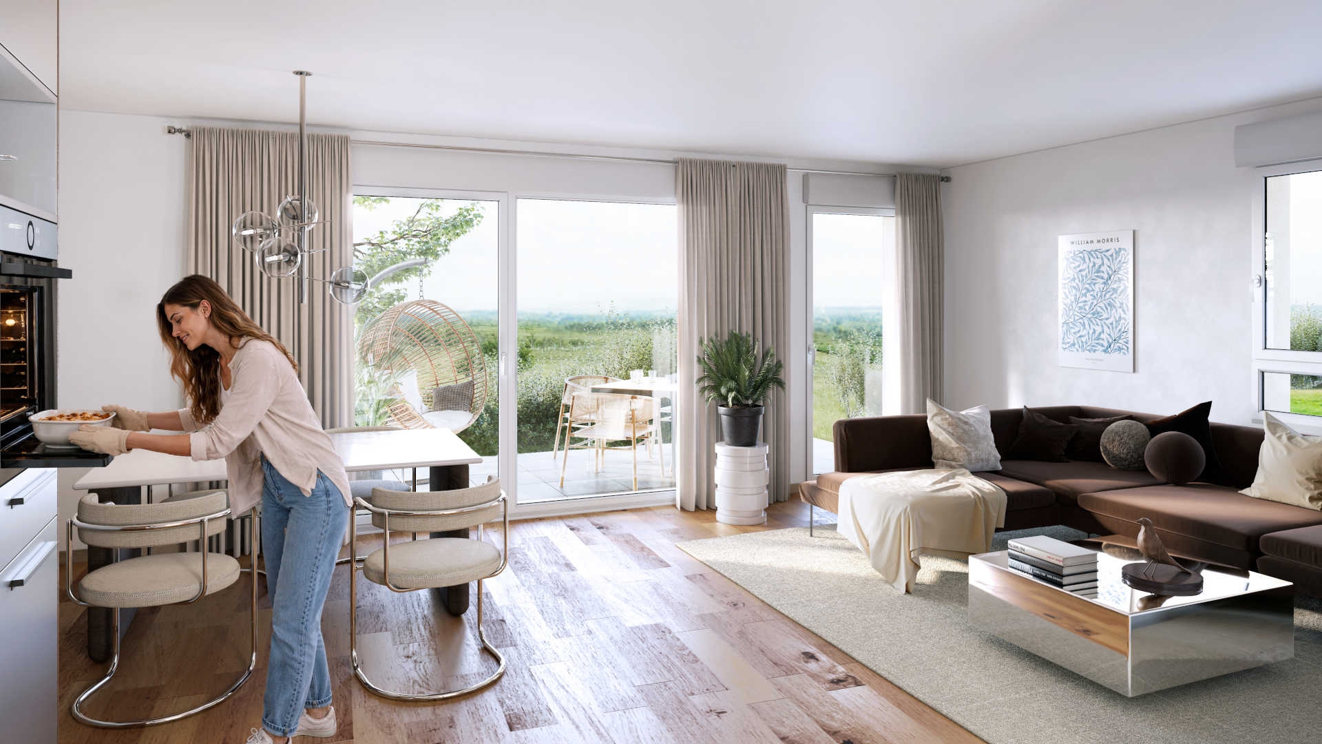 Résidence à Sourcieux les Mines Programme composé de d'appartements et et de maison individuelles en plein coeur du village prox A89 ,