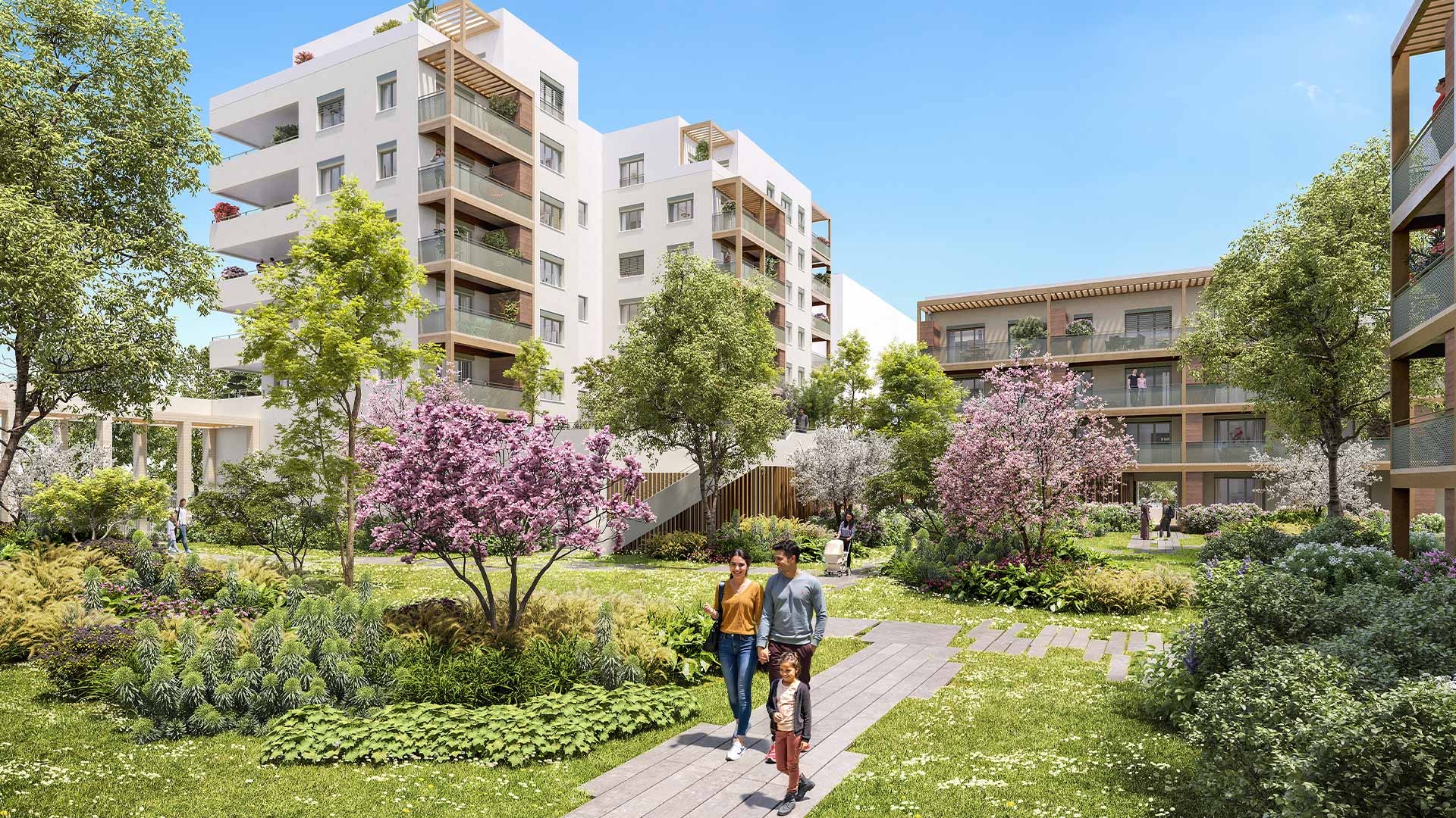 Résidence à Vaulx en Velin Futur arrêt Tram T9 à quelques pas, Adresse en centre-ville, Espaces végétalisés,