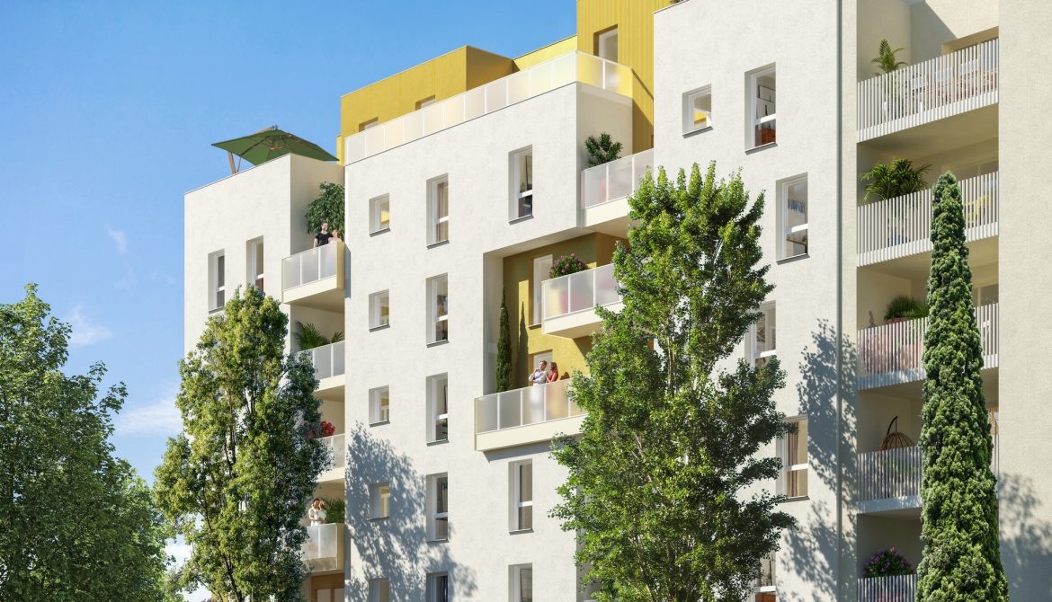 Résidence à Venissieux Métro D, Tram T4, bus et TER à proximité, Quartier calme en centre-ville, Jardins et terrasses jusqu’à 112 m2, ,