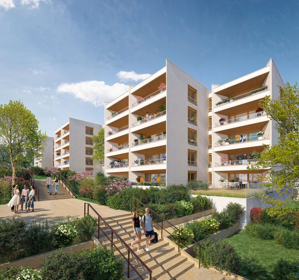 Résidence à Villefranche sur Saône Éligible au dispositif Jean Brun – Statut Bailleur Privé • Fort potentiel locatif • Villefranche-sur-Saône à 30 min de Lyon • Écoquartier Monplaisir • À 500 m du centre-ville • Face au parc Simone Veil • Appartements du 2 au 4 pièces • Balcons ou jardins privatifs • Résidence RE2020 seuil 2025 • Architecture contemporaine • Cadre de vie verdoyant et durable • Idéal investissement patrimonial.,