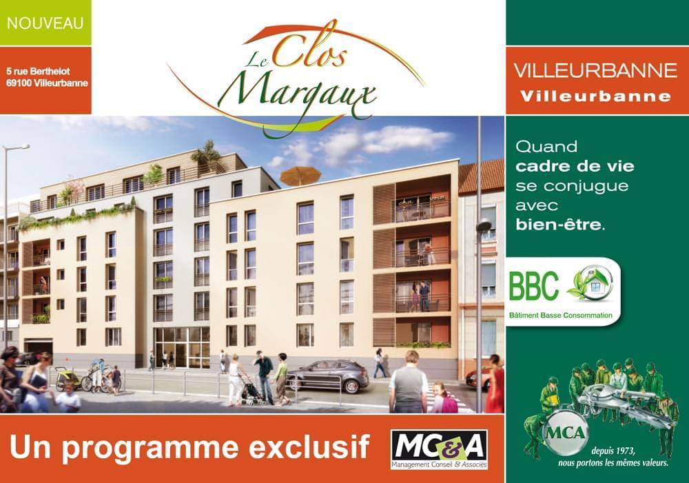 Résidence à Villeurbanne Quartier vivant, Nombreux commerces, Programme BBC, Appartements lumineux, Orientés Sud ou Ouest,