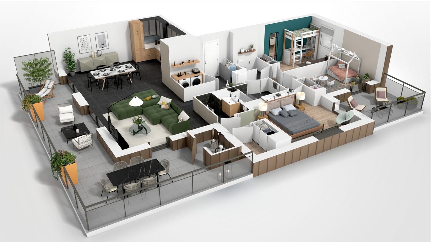 Résidence à Chambéry - Quartier résidentiel de Montjay, - A deux pas de l'hyper-centre, - 41 appartements du 2 au 4 pièces, - Stationnements boxés en rez-de-chaussée et en sous-sol, - Locaux à vélos, - RE2020,