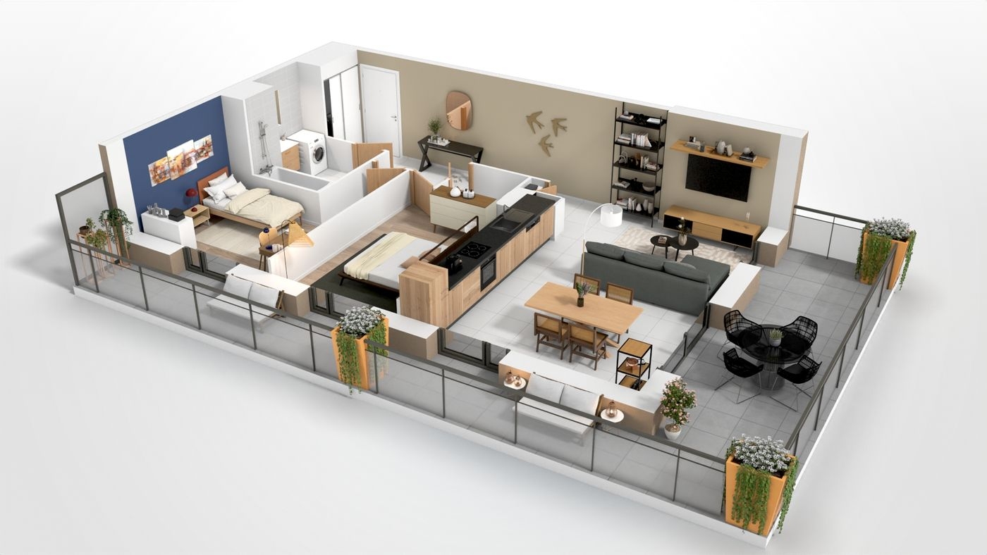 Résidence à Chambéry - Quartier résidentiel de Montjay, - A deux pas de l'hyper-centre, - 41 appartements du 2 au 4 pièces, - Stationnements boxés en rez-de-chaussée et en sous-sol, - Locaux à vélos, - RE2020,