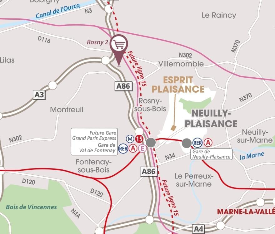 Résidence à Neuilly-Plaisance Paris à 15 minutes, Gare RER à 4 minutes en Bus, Proximité immédiate commerces,