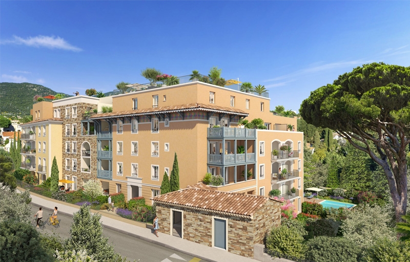 Résidence à Cavalaire-sur-Mer Proche des plages et du centre-ville, Fort potentiel locatif (zone Pinel A), Espaces extérieurs et piscine,