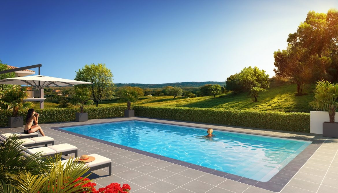 Résidence à Cogolin À 15 mn de Saint-Tropez en voiture, À proximité des plages et des marinas, Piscine privée et rez-de-jardin,