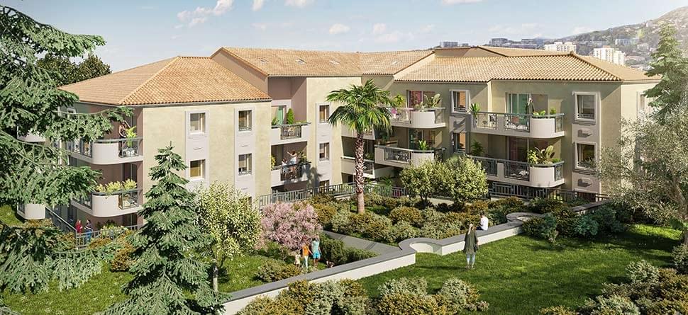 Résidence à Toulon Extérieurs pour tous les appartements, Parkings en sous sol, Intérieurs de standing,