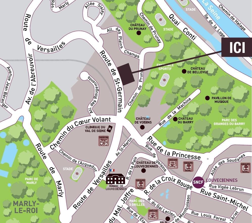 Résidence à Louveciennes Ecrin de verdure, Place commerçante, Basse Consommation,